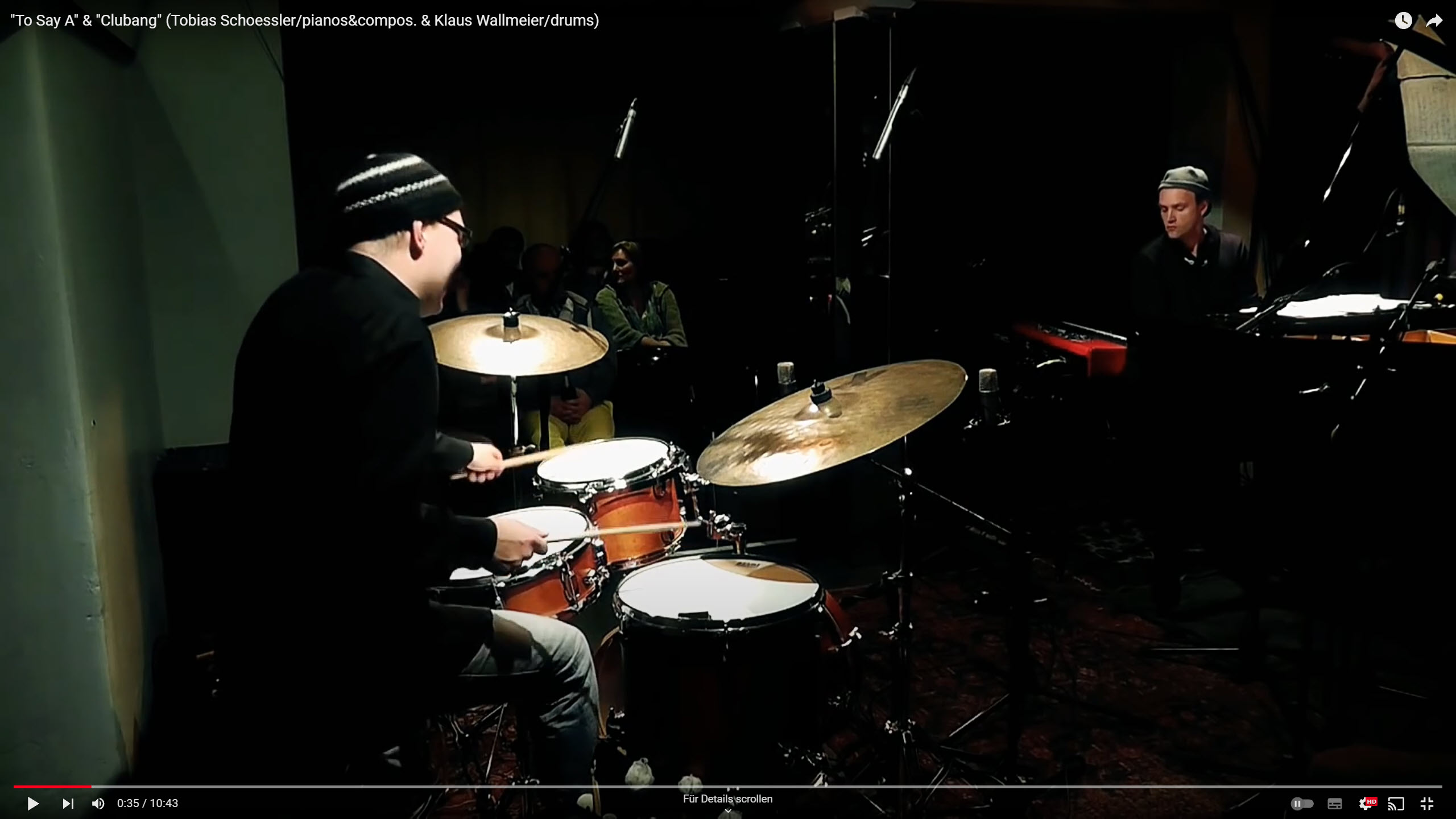 'To Say A' & 'Clubang' (Tobias Schoessler/pianos&compos. & Klaus Wallmeier/drums)